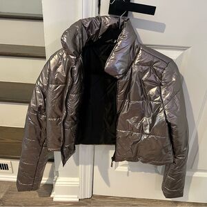 Fashion nova bubble crop jacket. Worn once- size large. Runs big